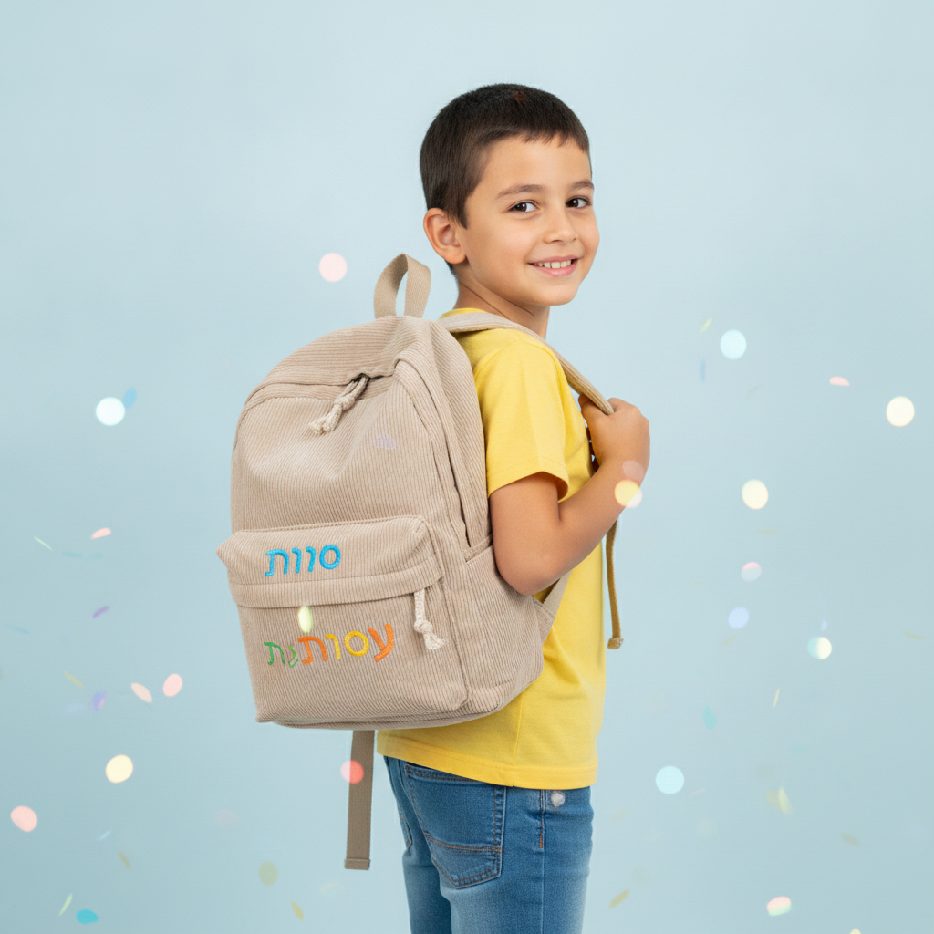 UrbanCord™ – תיק הגב האישי לילדים עם רקמת שם שהופכת כל יום בבית הספר למיוחד
